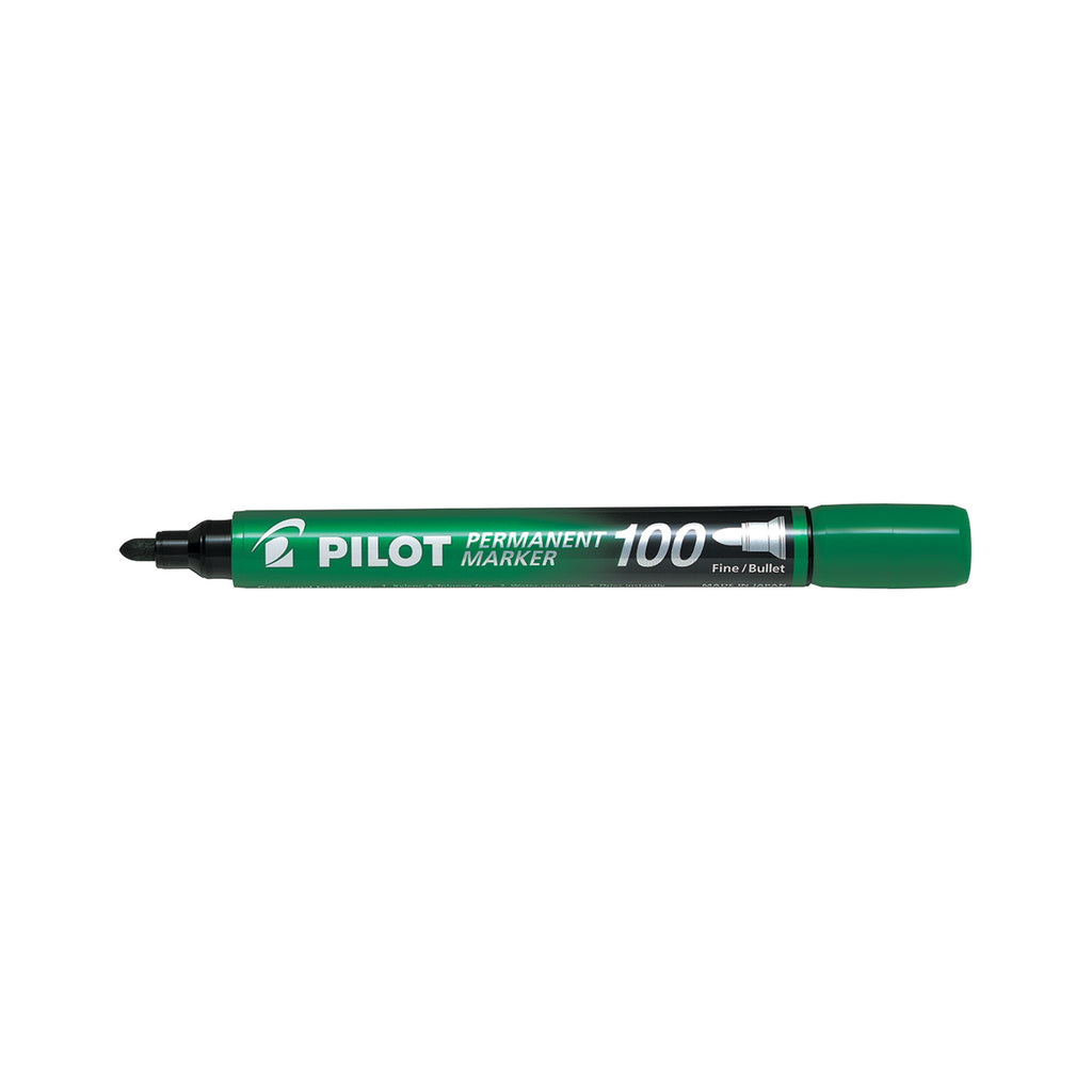 Pilot Permanent Marker Pen 100 | Fine/Bullet - Green