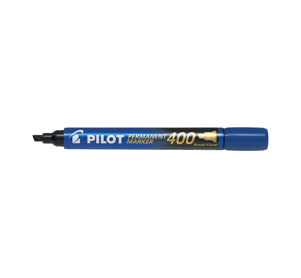 Pilot Permanent Marker Pen 400 | Chisel Nib - Blue