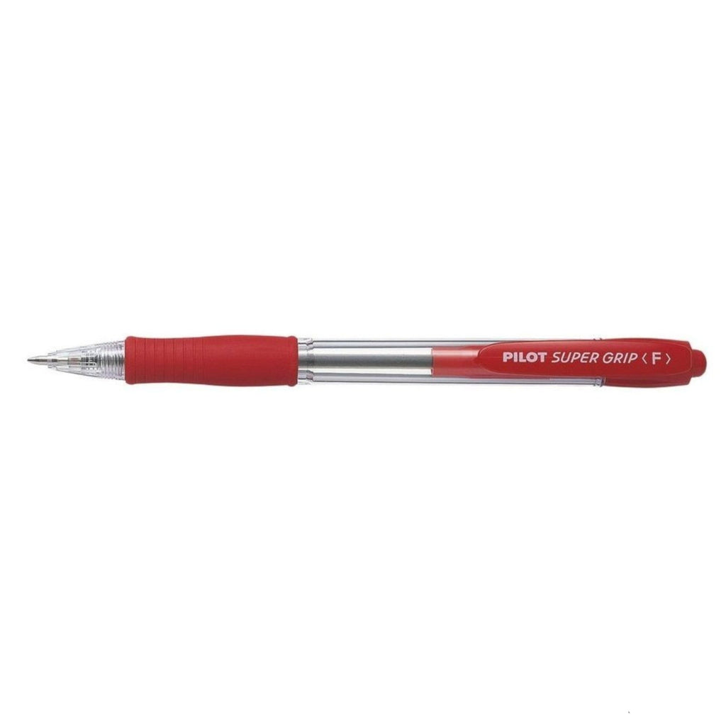 Pilot Super Grip Retractable Ball Point Pen | Fine 0.7mm - Red
