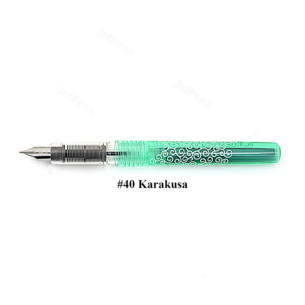 Platinum Preppy WA Limited Edition Fountain Pen | 03 Fine | Black Ink - Green Karakusa