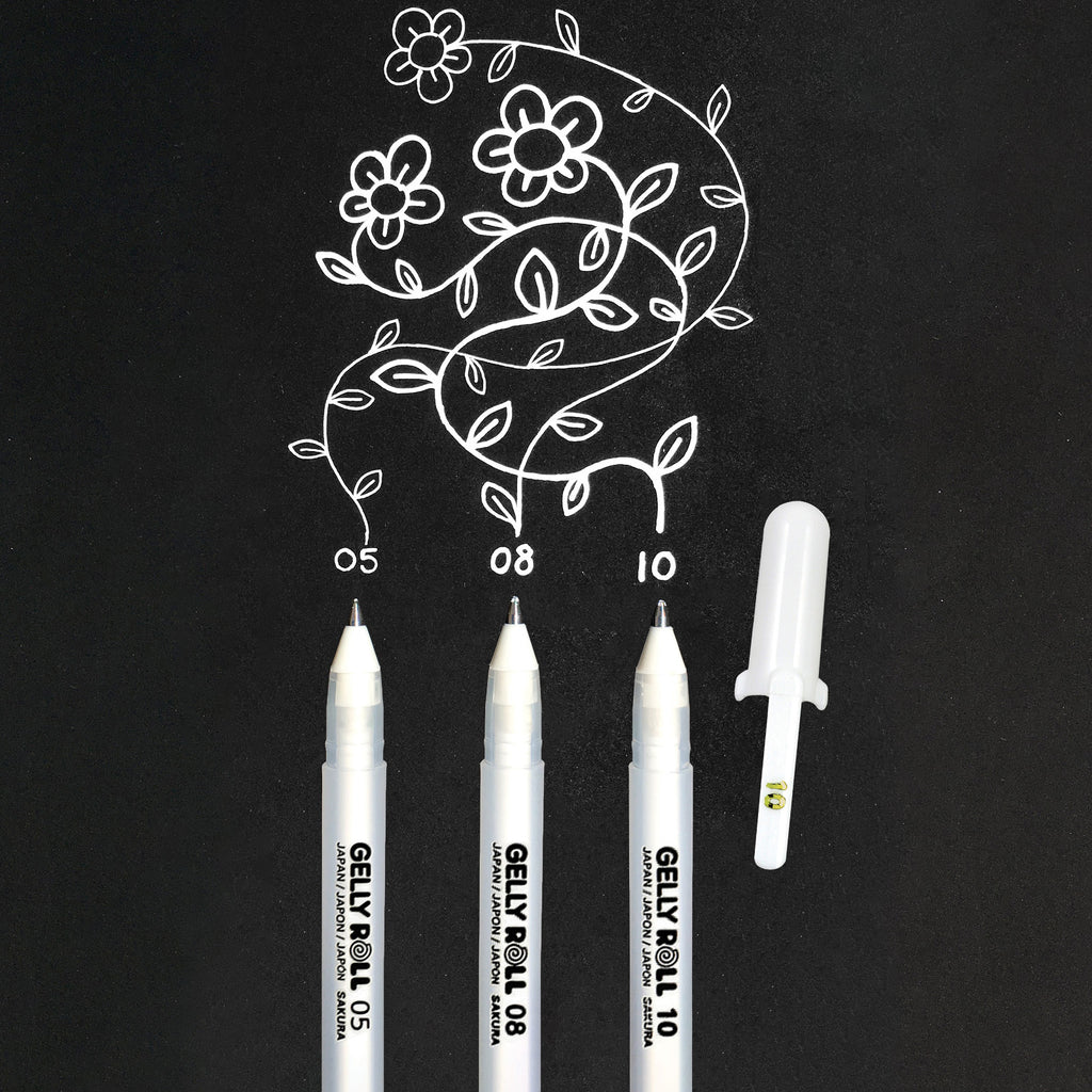 Sakura Gelly Roll Classic White Gel Ink Pen | Fine Medium Bold