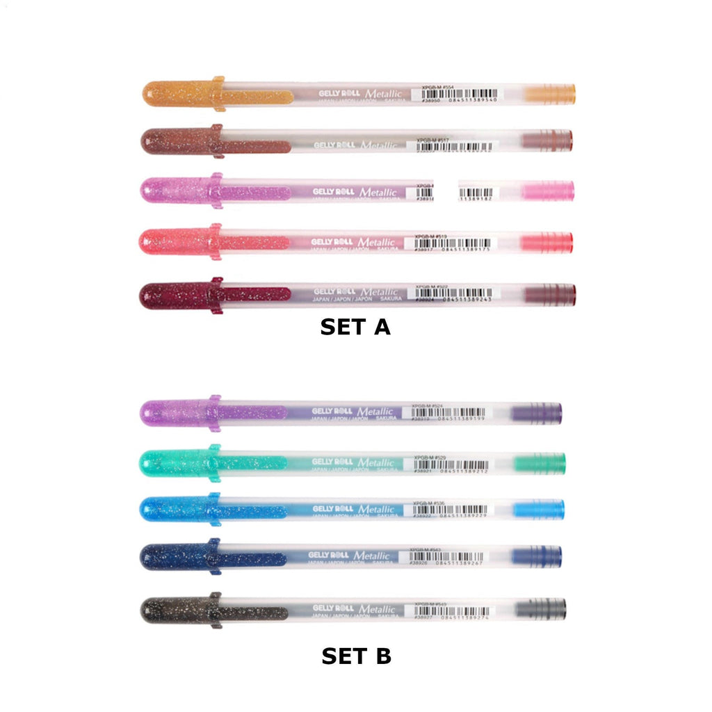 Sakura Gelly Roll | Metallic Colour Set | Pack of 5 Pens
