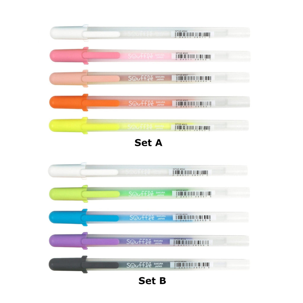 Sakura Gelly Roll | Souffle Colour Set | Pack of 5 Pens