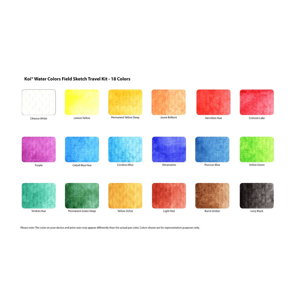 Sakura Koi Watercolour Pocket Field Sketch Box | 18 Colours