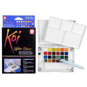 Sakura Koi Watercolour Pocket Field Sketch Box - 24 Colours