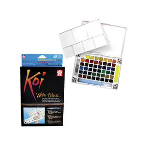 Sakura Koi Watercolour Pocket Field Sketch Box | 48 Colours