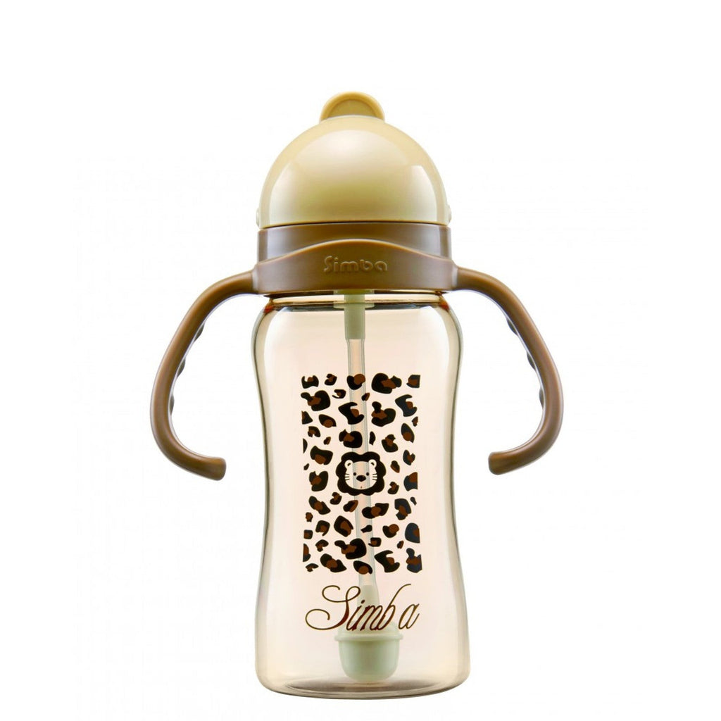 Simba PPSU Training Cup Straw Bottle | Brown Leopard