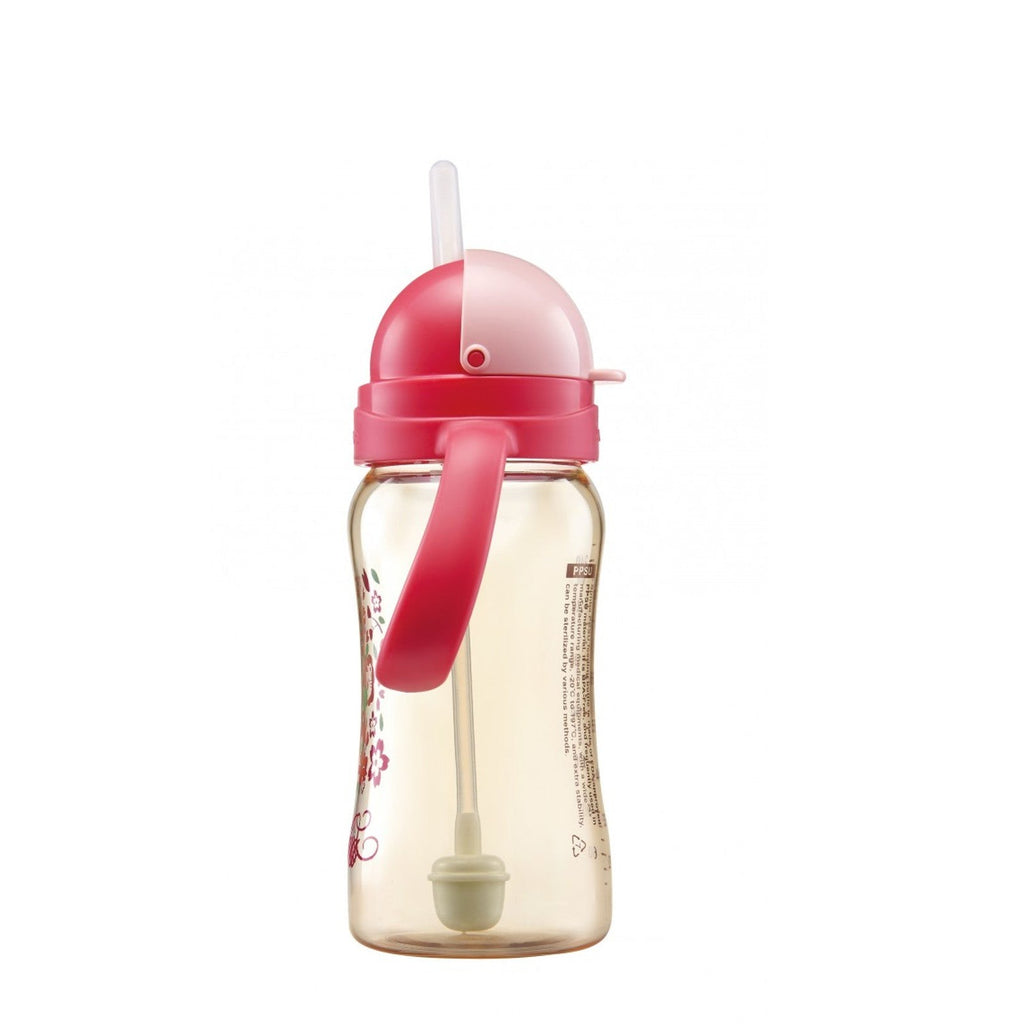 Simba PPSU Training Cup Straw Bottle | Pink Cherry Blossoms