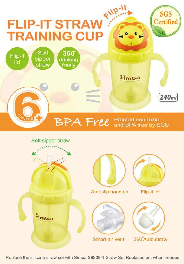 Simba Flip-It Training Cup | Easy Grip Bottle 240ml