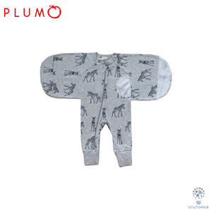 Plum Australia Swaddle Suit 1.0 Tog - Grey Zebra