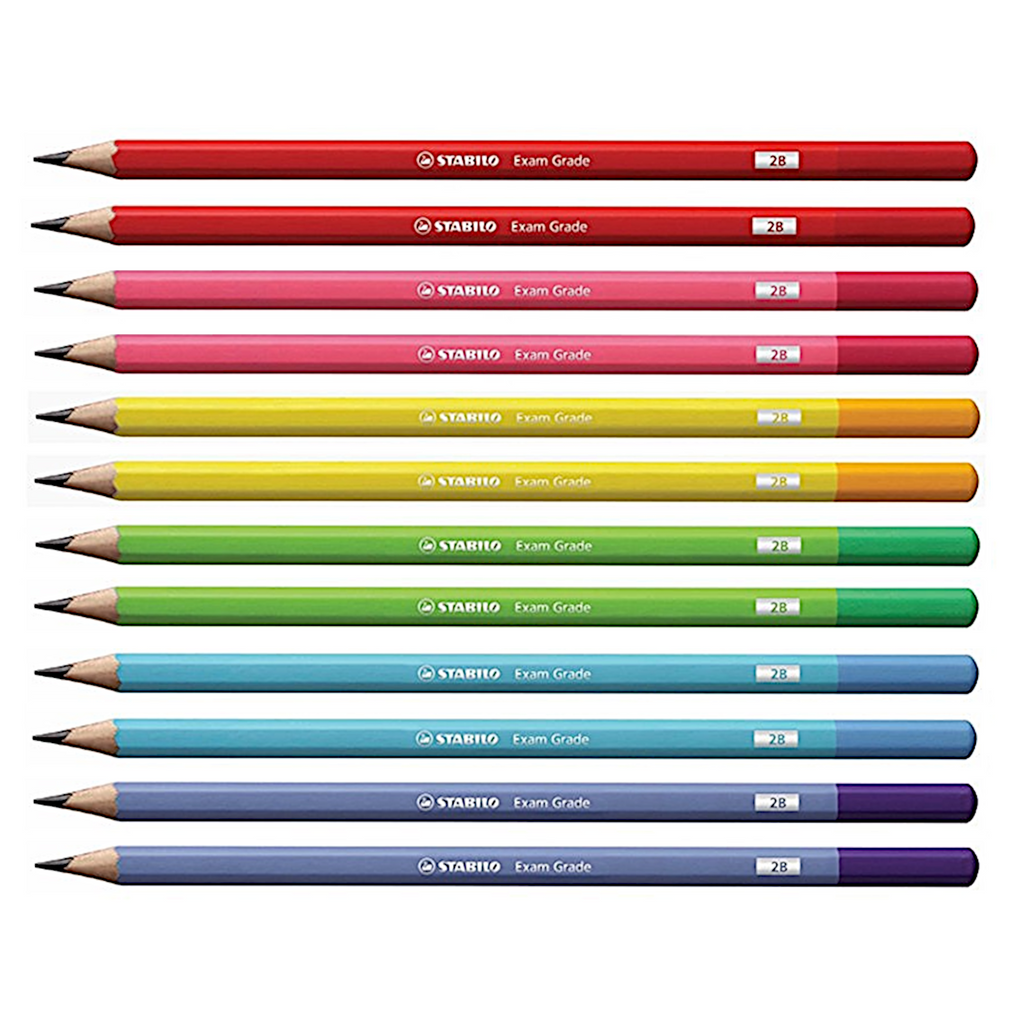 Stabilo Exam Grade 2B Writing Pencil | Pack of 12 Pencils