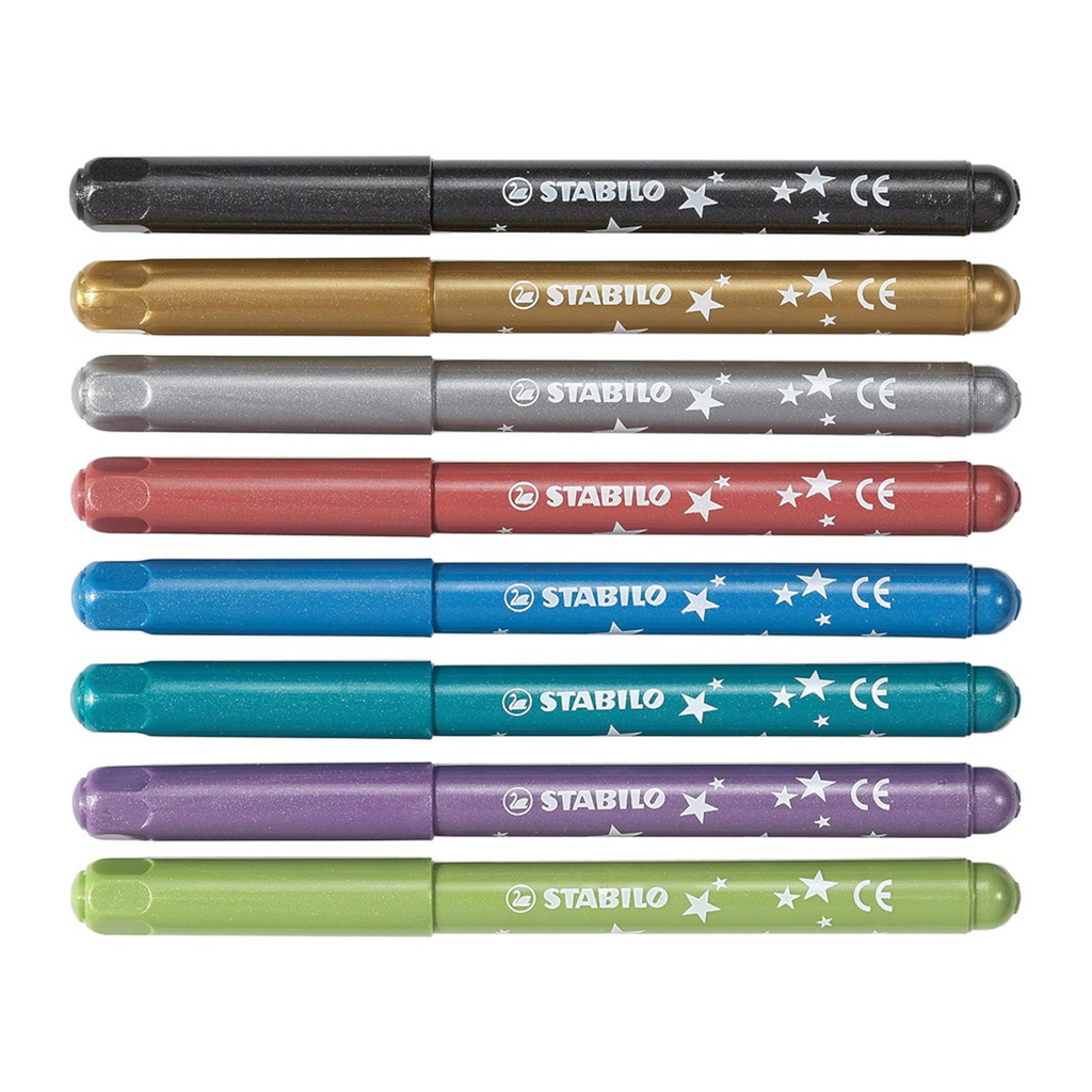 STABILO Trio DECO Metallic fibre-tip pen - 8 Pens