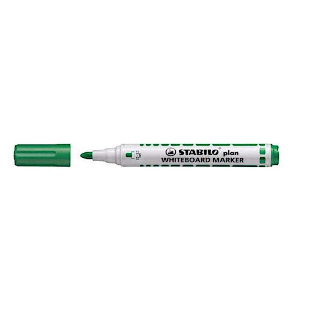 Stabilo Plan Whiteboard Marker - Bullet/Round Tip - Green