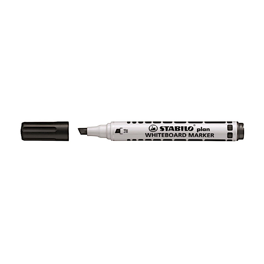 Stabilo Plan Whiteboard Marker - Chisel Tip - Black