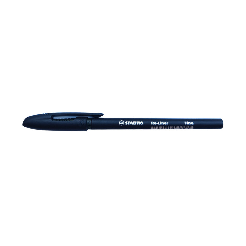 Stabilo Re-liner 868 Fine 0.7mm | Semi Gel Ink Ball Point Pen - Black