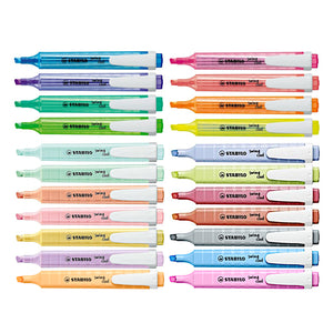 Stabilo Schwan Swing Cool Fluorescent + Pastel Colour - Pack of 22 Highlighters