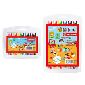 STABILO Yippy-Wax Crayon | Pack of 12 / 24 Colours