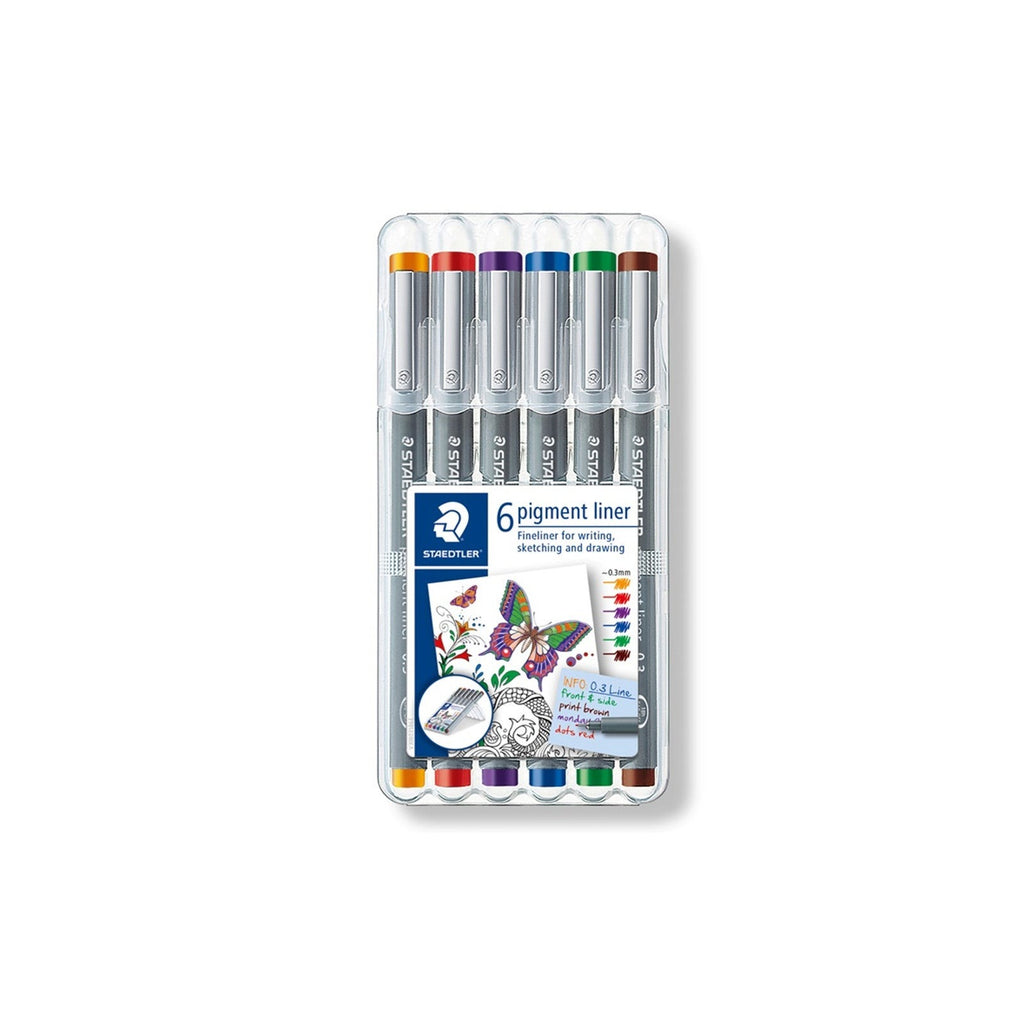 Staedtler 0.5mm Pigment Liner Fineliner Pens - Pack Of 3 Black Sketching Pens