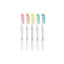 Zebra Mildliner Brush | Double Sided Highlighter - 5 Colour Set | Pastel Fluorescent
