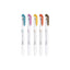Zebra Mildliner Brush | Double Sided Highlighter - 5 Colour Set | Warm Colour Set