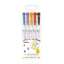 Zebra Mildliner Brush | Double Sided Highlighter - 5 Colour Set | Warm Colour Set