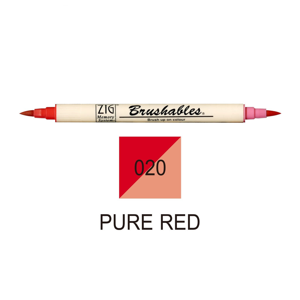 Kuretake Memory System Brushable | Pure Red