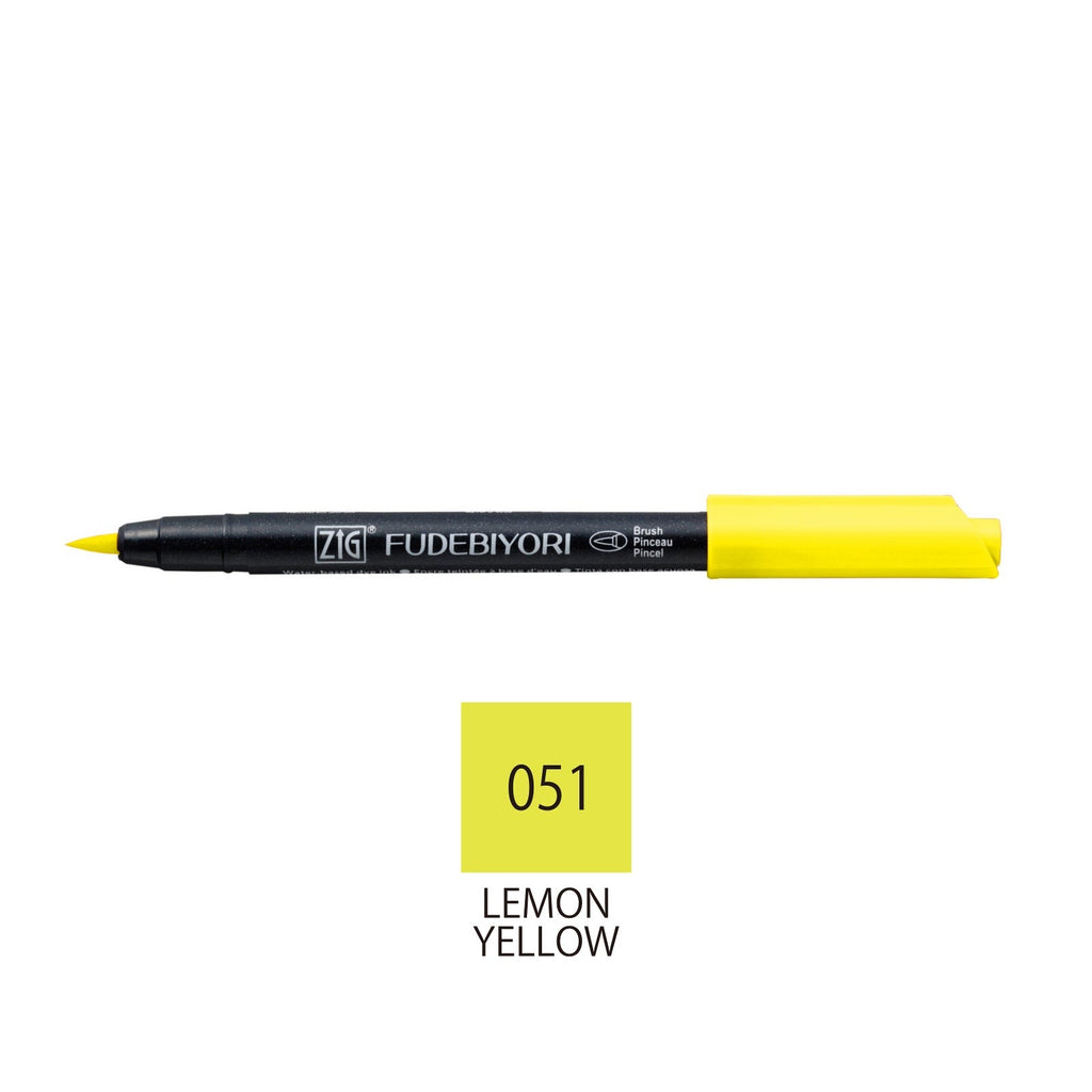 Zig Kuretake Fudebiyori Pens | Lemon Yellow