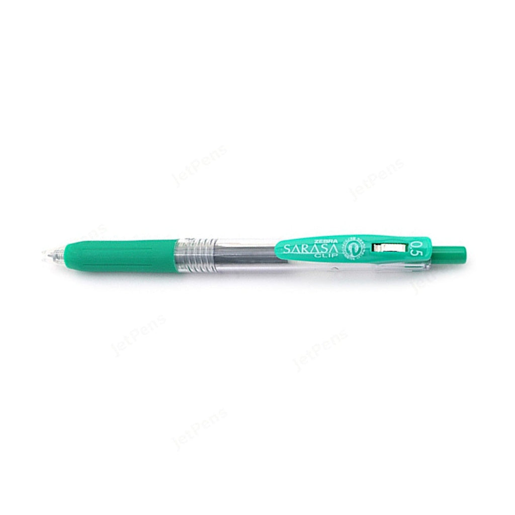 Zebra Sarasa Push Clip Retractable Gel Ink Pen 0.5mm - Green