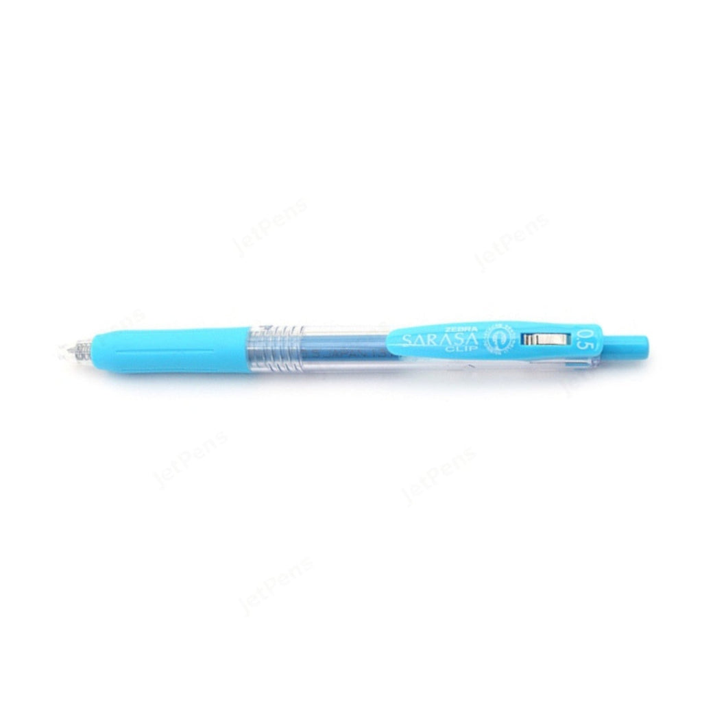 Zebra Sarasa Push Clip Retractable Gel Ink Pen 0.5mm - Light Blue