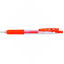 Zebra Sarasa Push Clip | 0.7mm Gel Ink Pen - Red Orange
