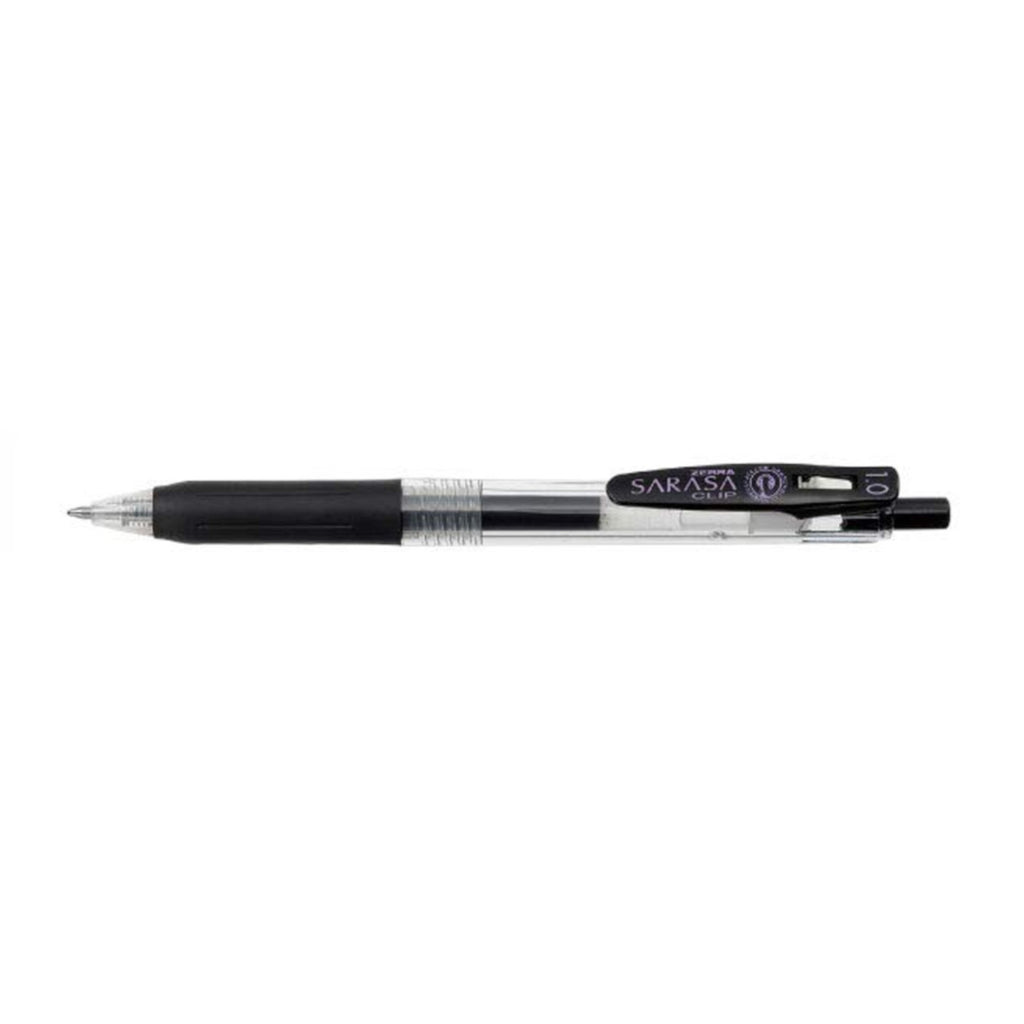 Zebra Sarasa Push Clip Retractable Gel Ink Pen 1.0mm - Black