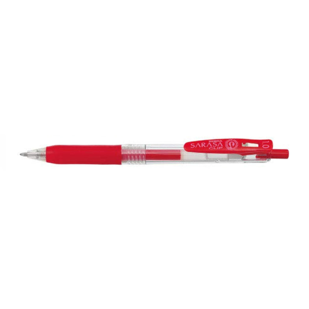 Zebra Sarasa Push Clip Retractable Gel Ink Pen 1.0mm - Red